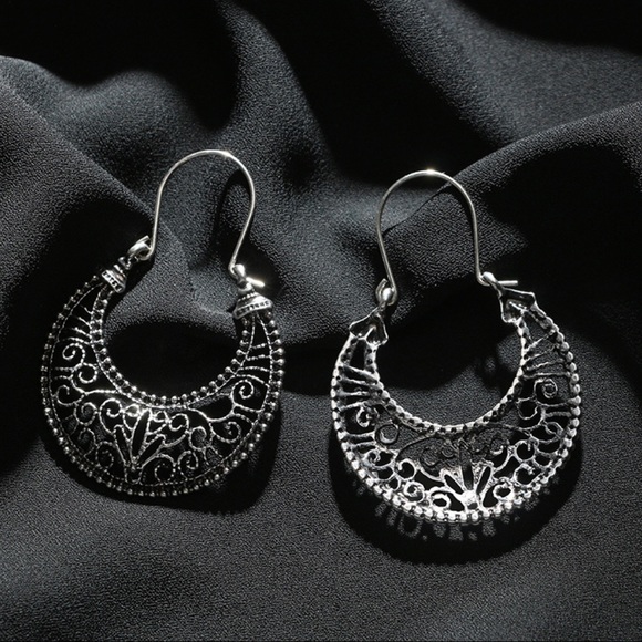 2/$20! Antiqued Silver Boho Ear Wire Drop Earrings - Picture 5 of 8